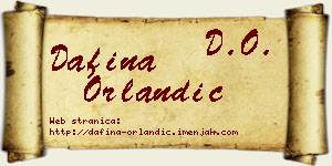 Dafina Orlandić vizit kartica